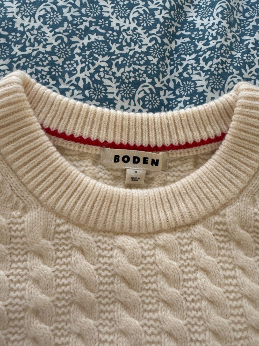 Boden Cable Knit Wool Vest Size M - Picture 5 of 6